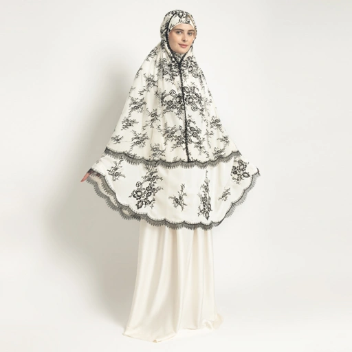 Image of Mukena AIKILA : CHARVI in Ivory
