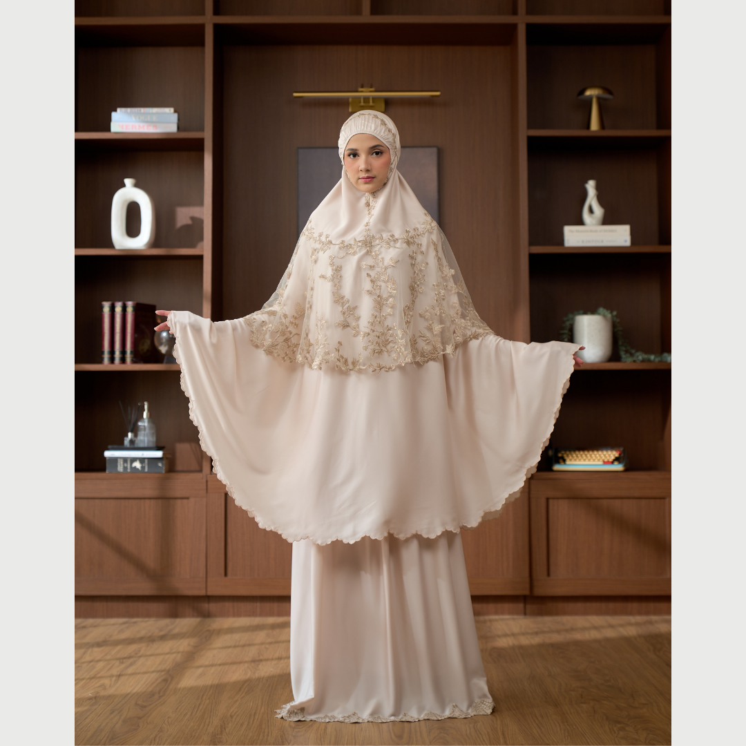 Mukena AIKILA : HAIBA in Latte