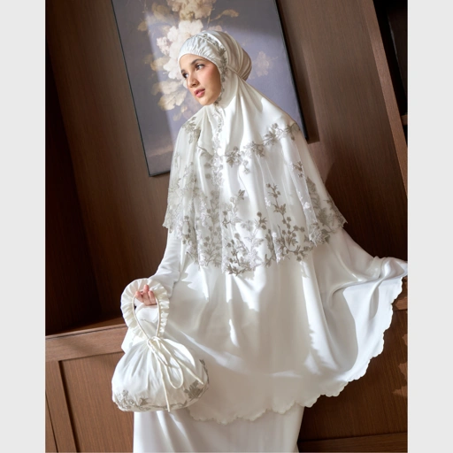 Mukena AIKILA : HAIBA in White