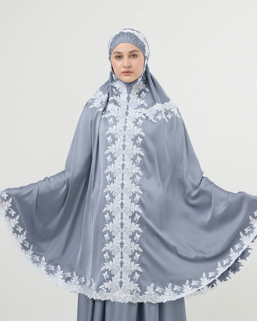 Image of Mukena AIKILA : RAWDA in Stone Blue