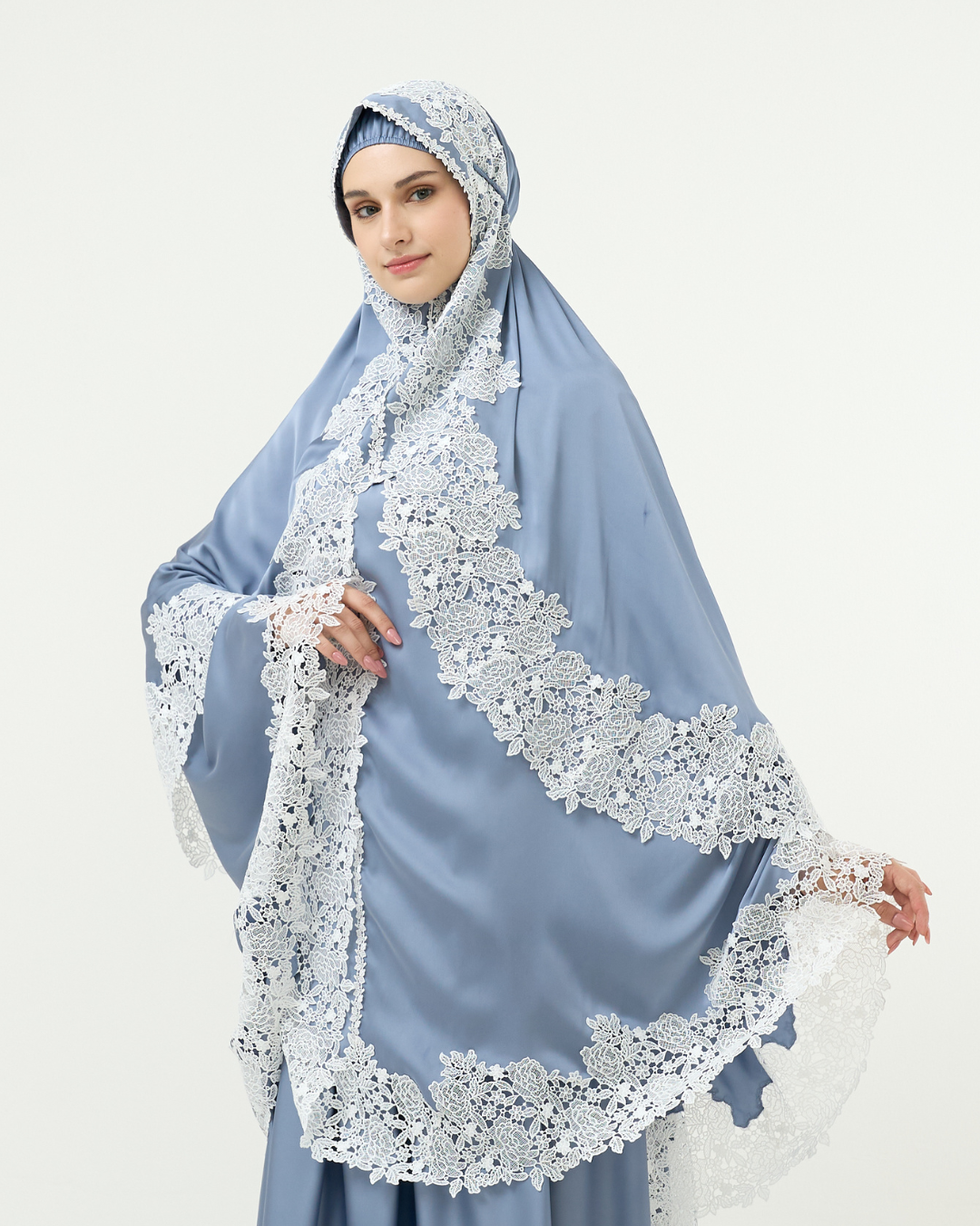 Mukena AIKILA : SAFIYA in Stone Blue
