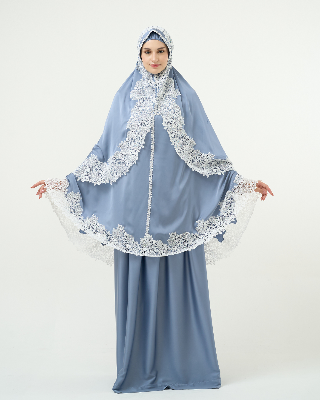 Mukena AIKILA : SAFIYA in Stone Blue