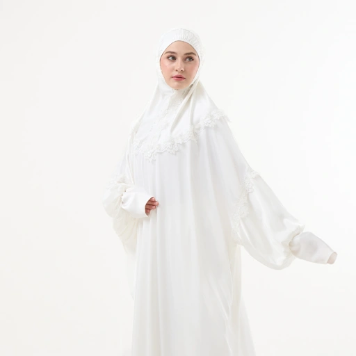 Mukena AIKILA : SAIDA in White