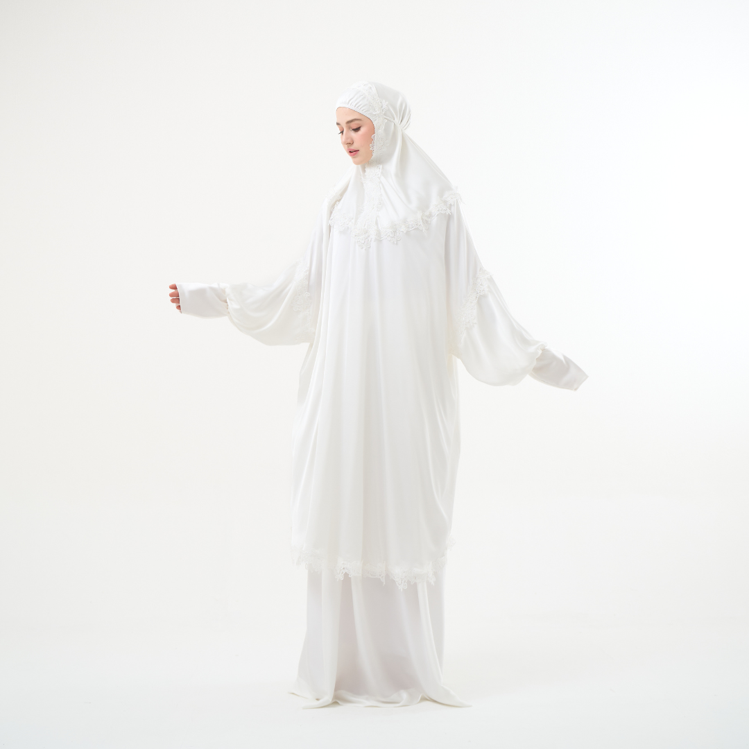 Mukena AIKILA : SAIDA in White