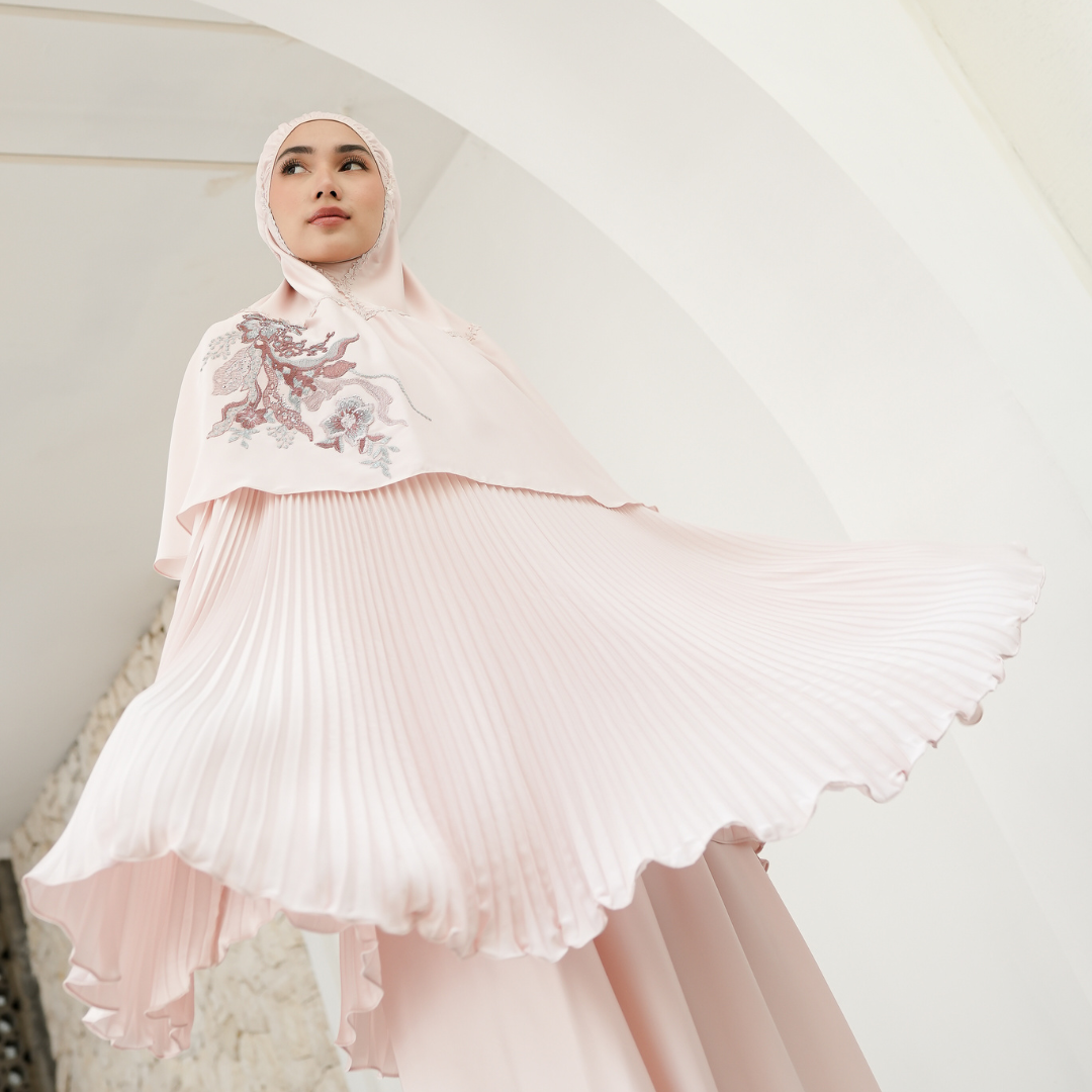 Mukena AIKILA : SAVRINA in Baby Pink