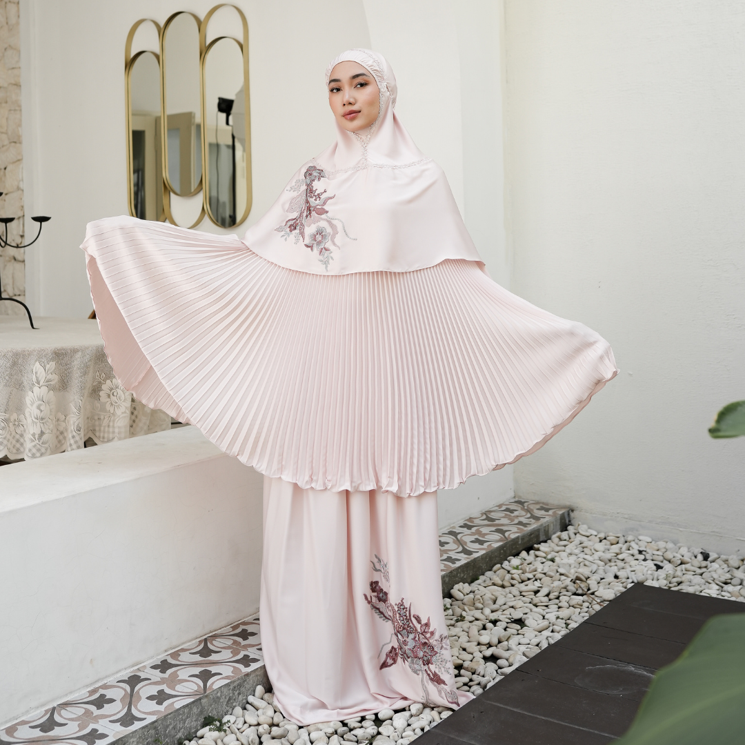 Mukena AIKILA : SAVRINA in Baby Pink