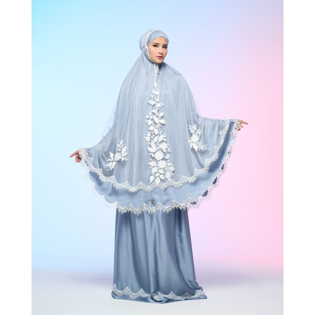Mukena AIKILA : TIANA in Stone Blue