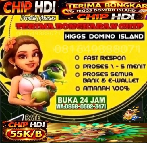 Image of Menerima bongkar koin chip Higgs domino island terpecaya