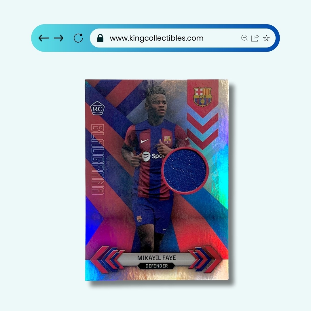 Mikayil Faye Worn Patch Barcelona Team Set Topps 2024