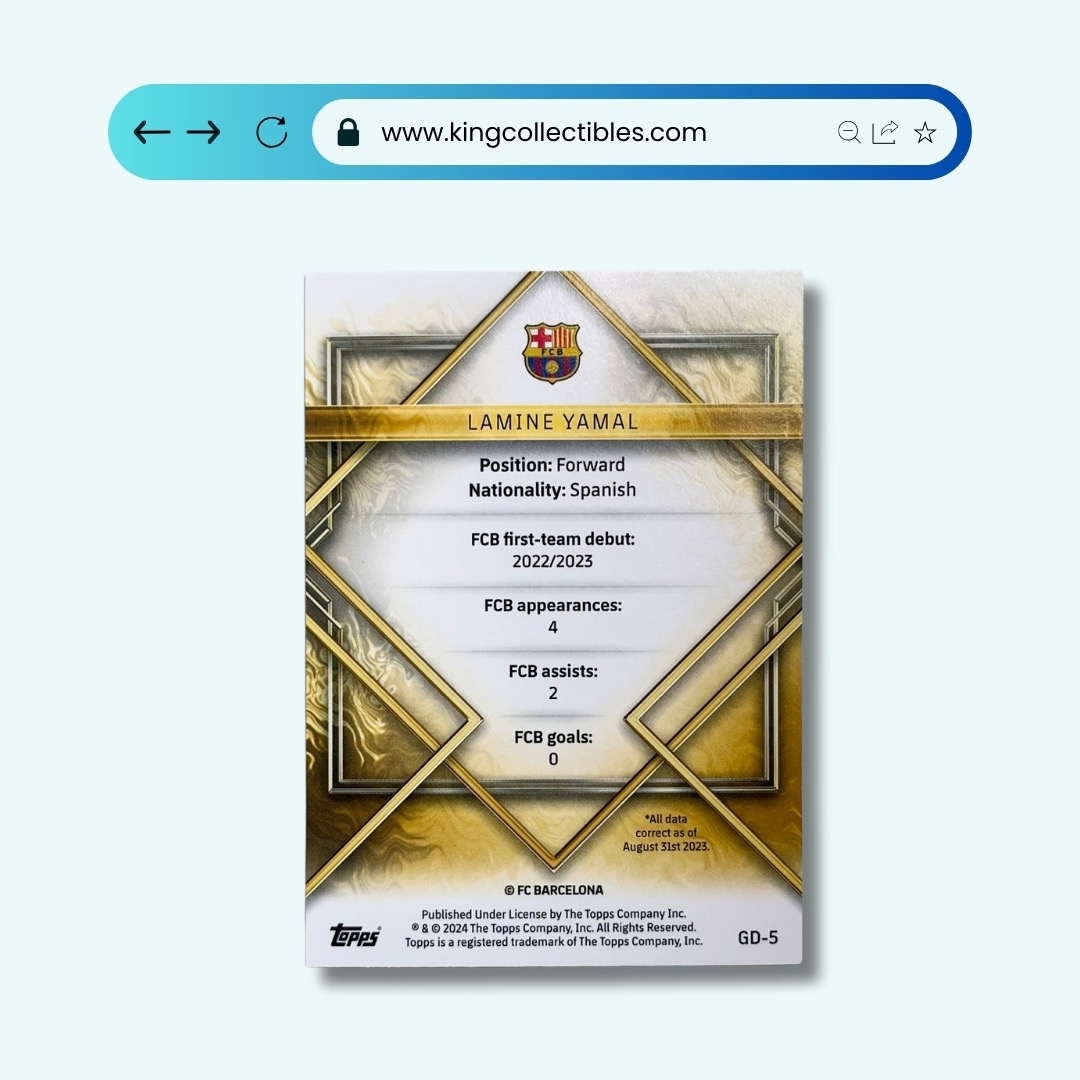 Lamine Yamal Gold Drip Barcelona Team Set GD-5 Topps 2024