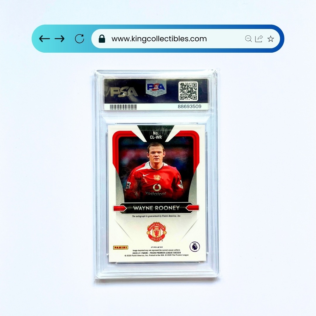 Wayne Rooney 2020-21 Panini PRIZM P/L Club Legends Signatures PSA10