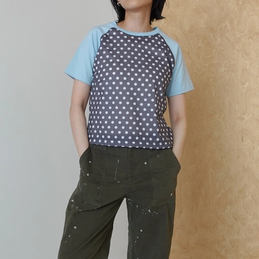 Polkadot Raglan Tee