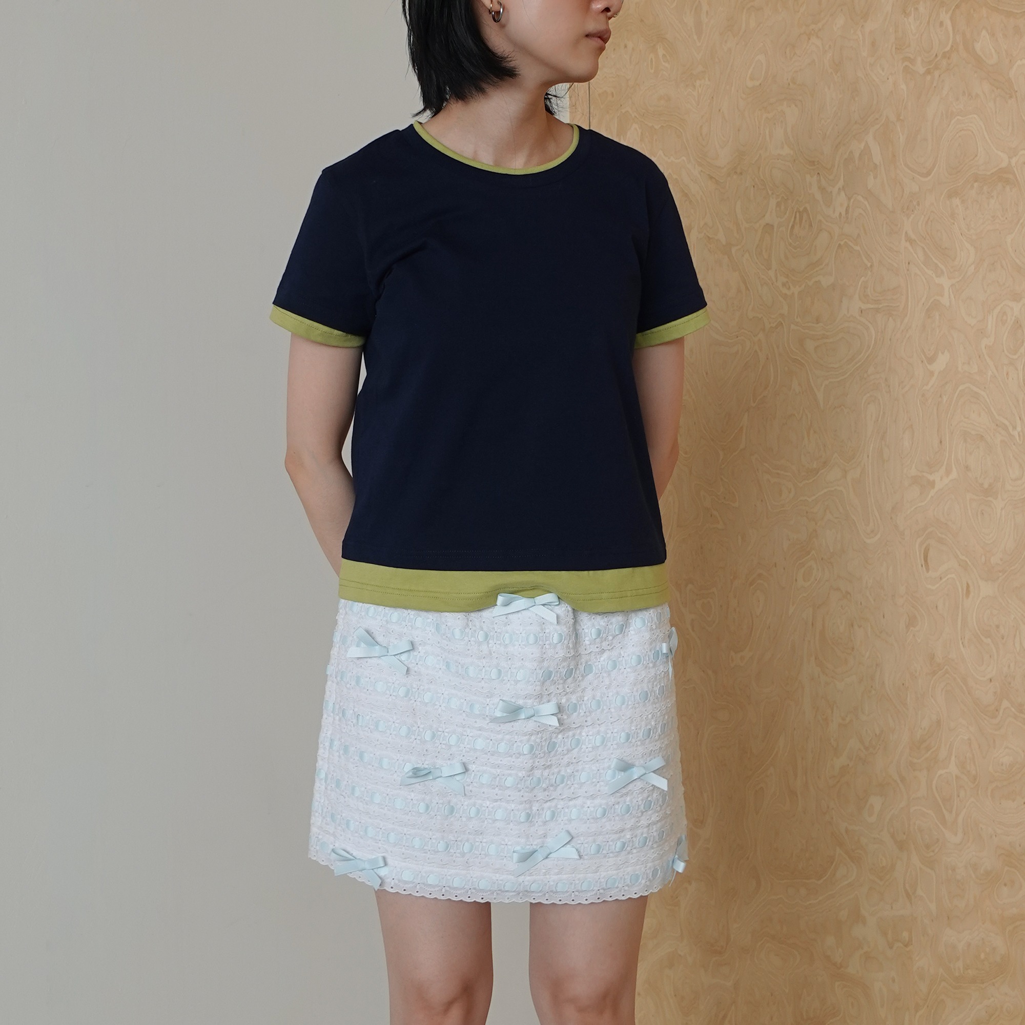 Navy SS Peep Tee