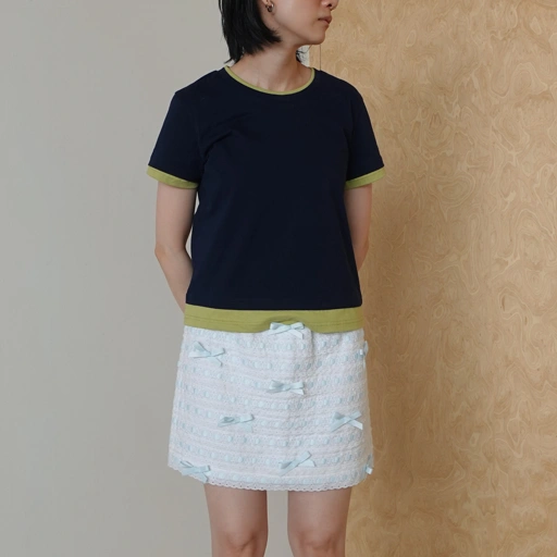 Navy SS Peep Tee