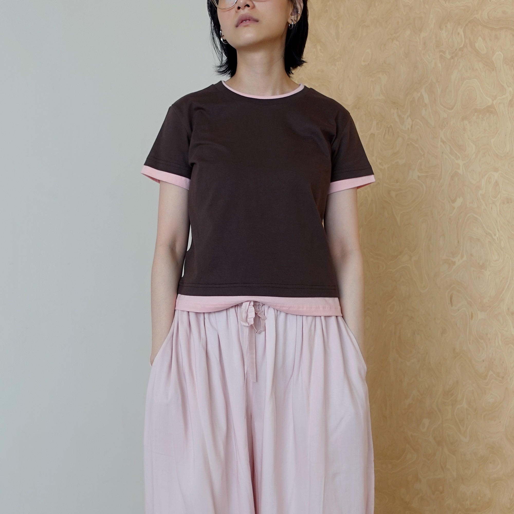 Choco SS Peep Tee