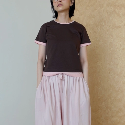 Image of Choco SS Peep Tee