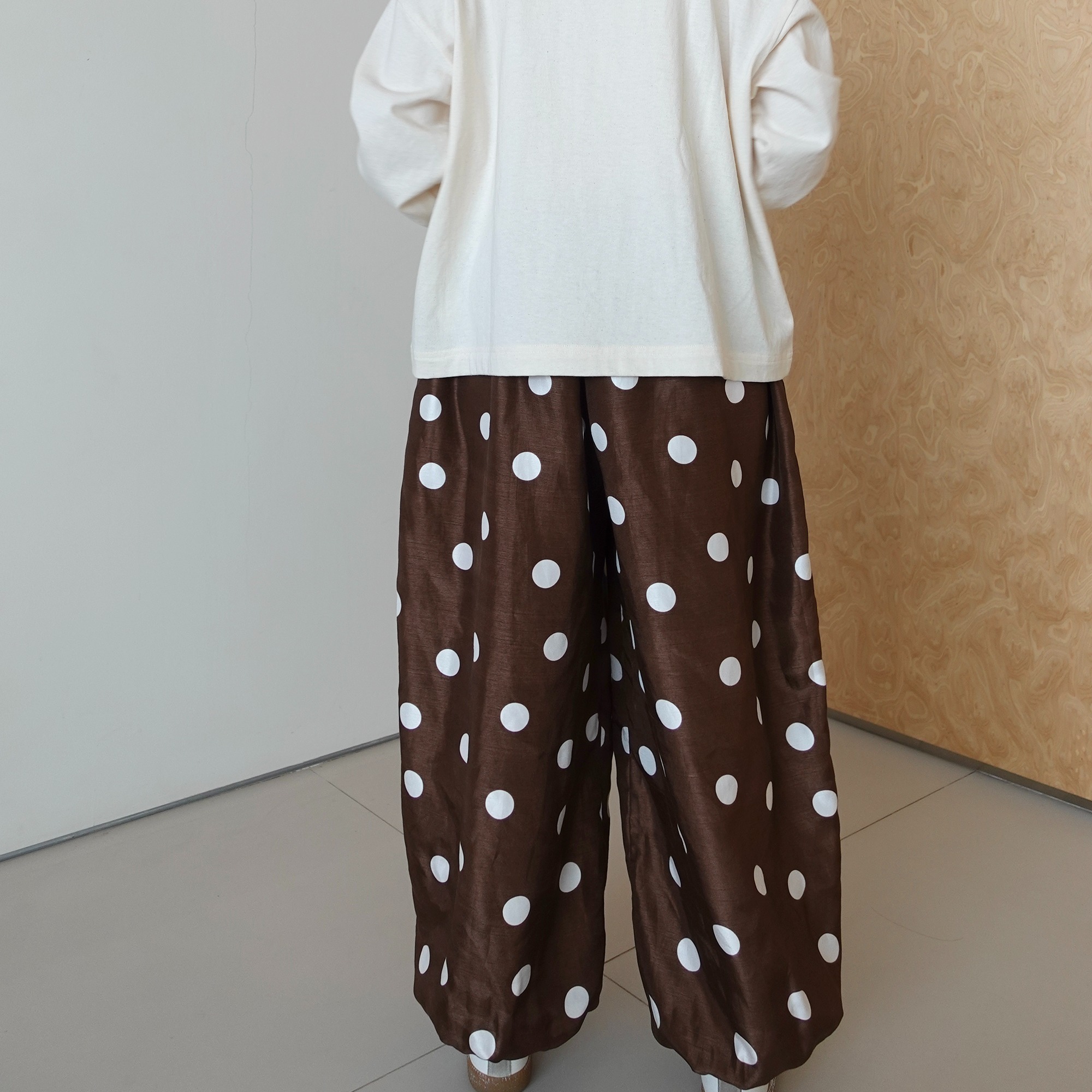 Polkadot Baloon Pants in Brown