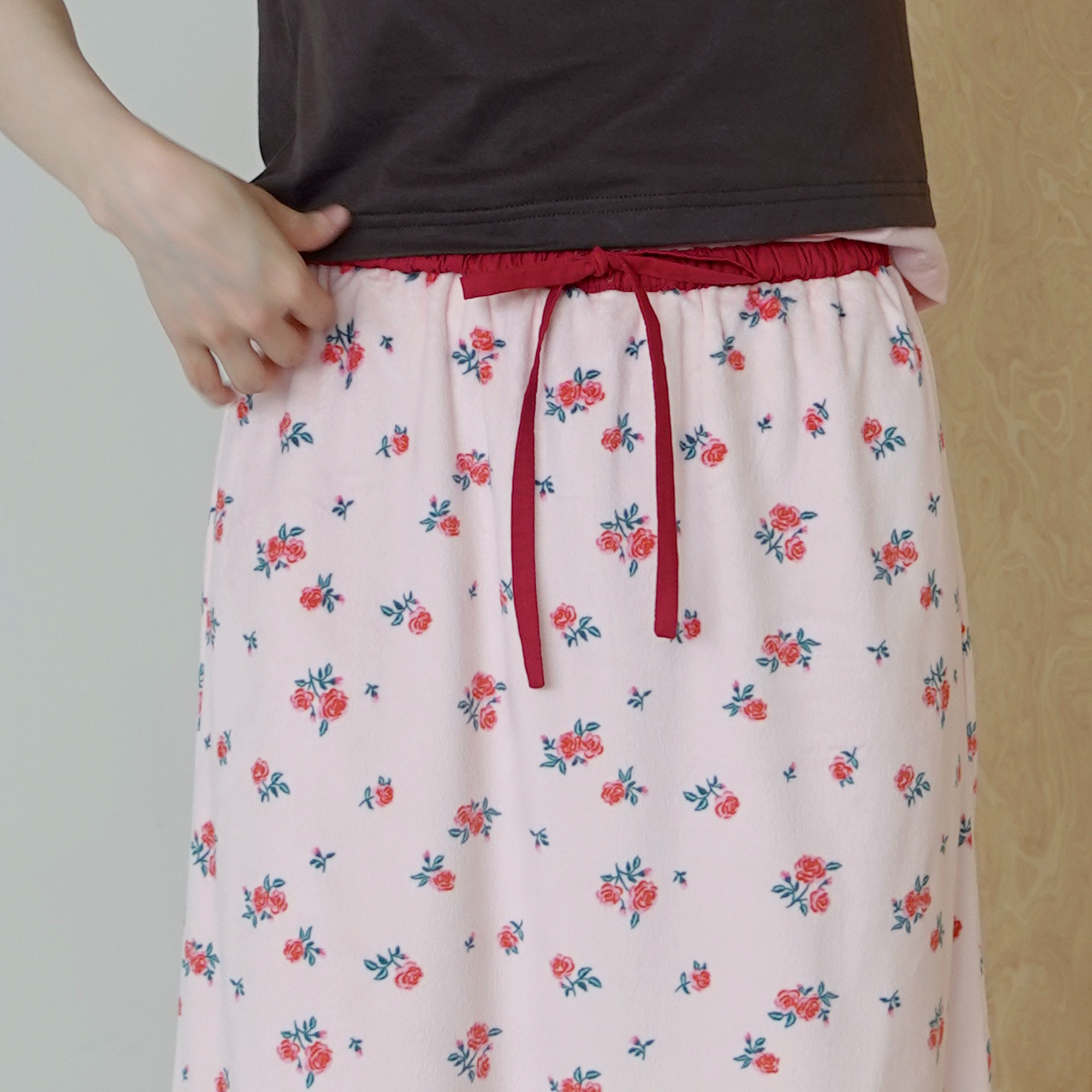 Rose Fuzzy Skirt