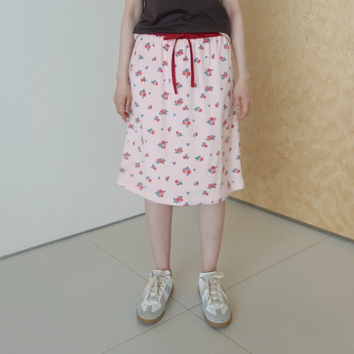Rose Fuzzy Skirt
