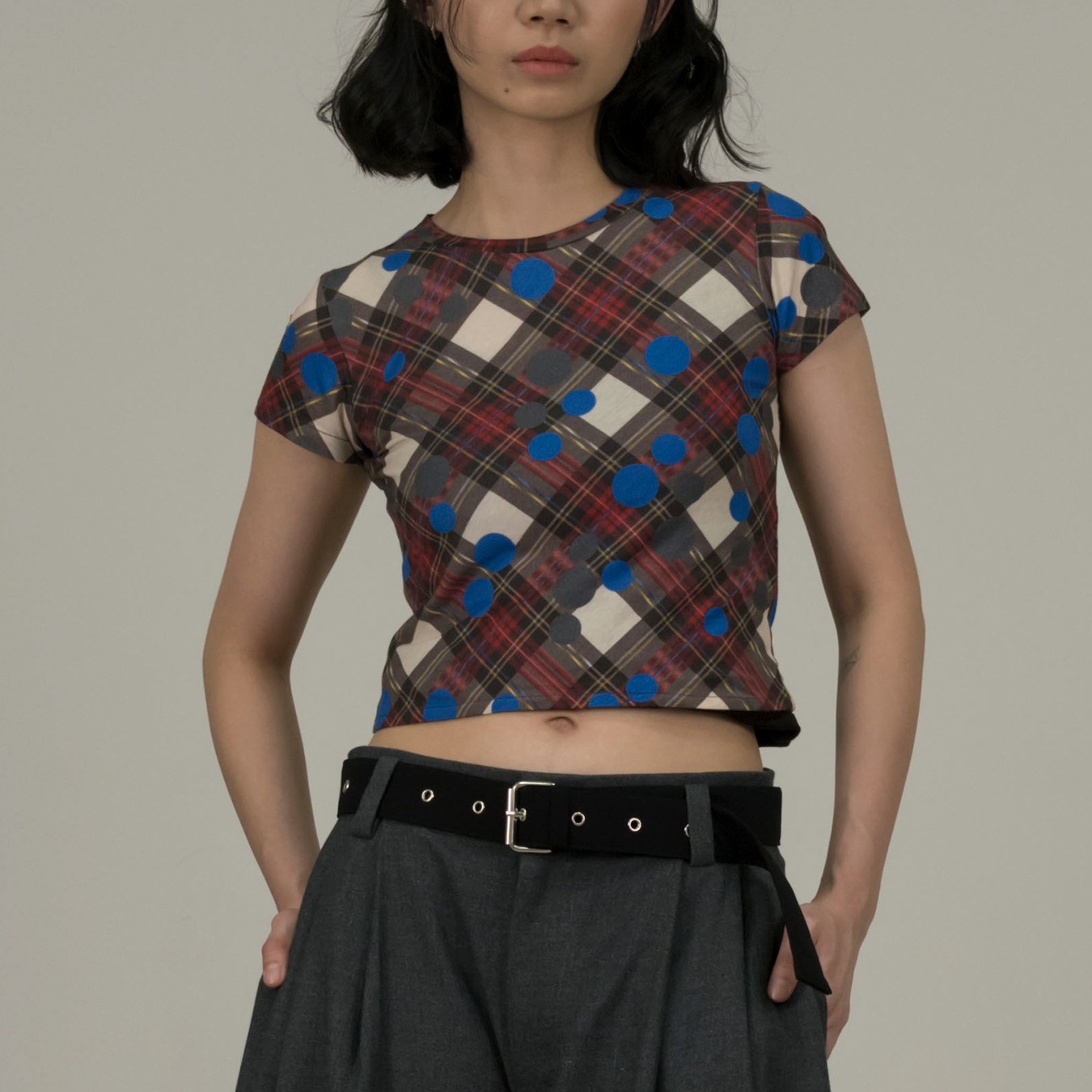Polka on Tartan Baby Tee