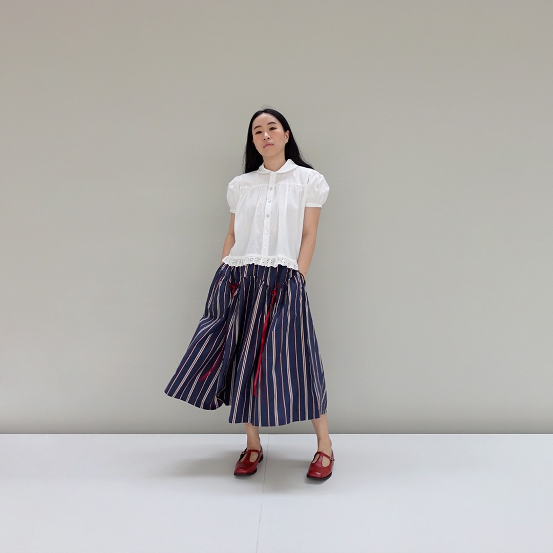Broderie Puff Vintage Shirt in white