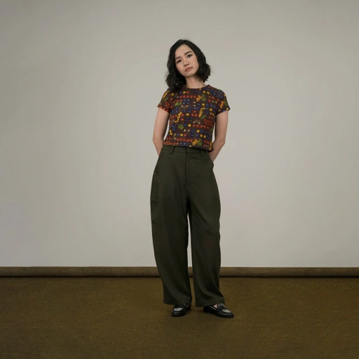 Image of Rivet Soft Curve Pants in Dark Olive