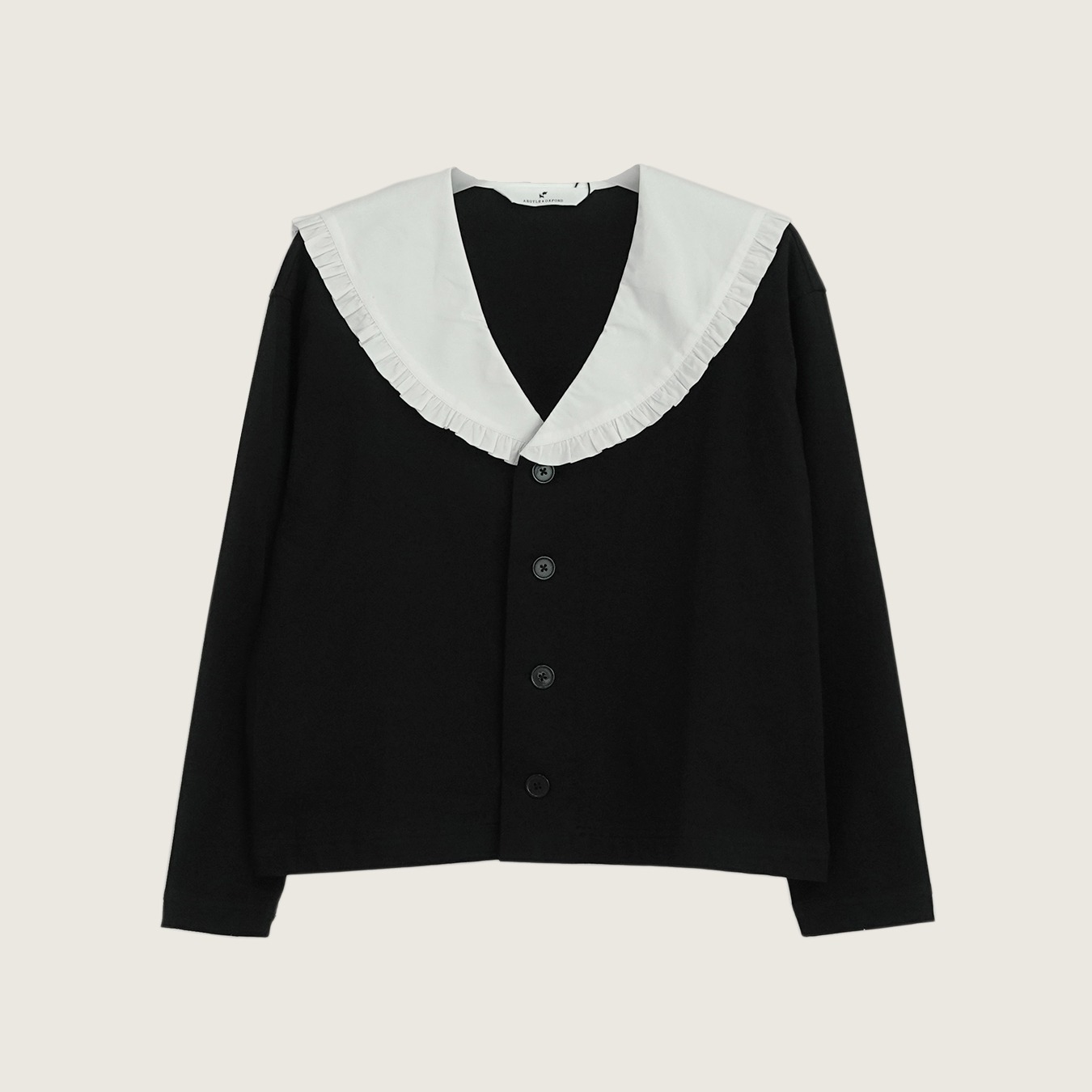 Girl Sailor Cardigan in Black