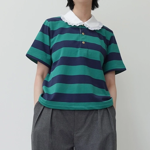 Image of Peterpan Stripes Polo Shirt - Green