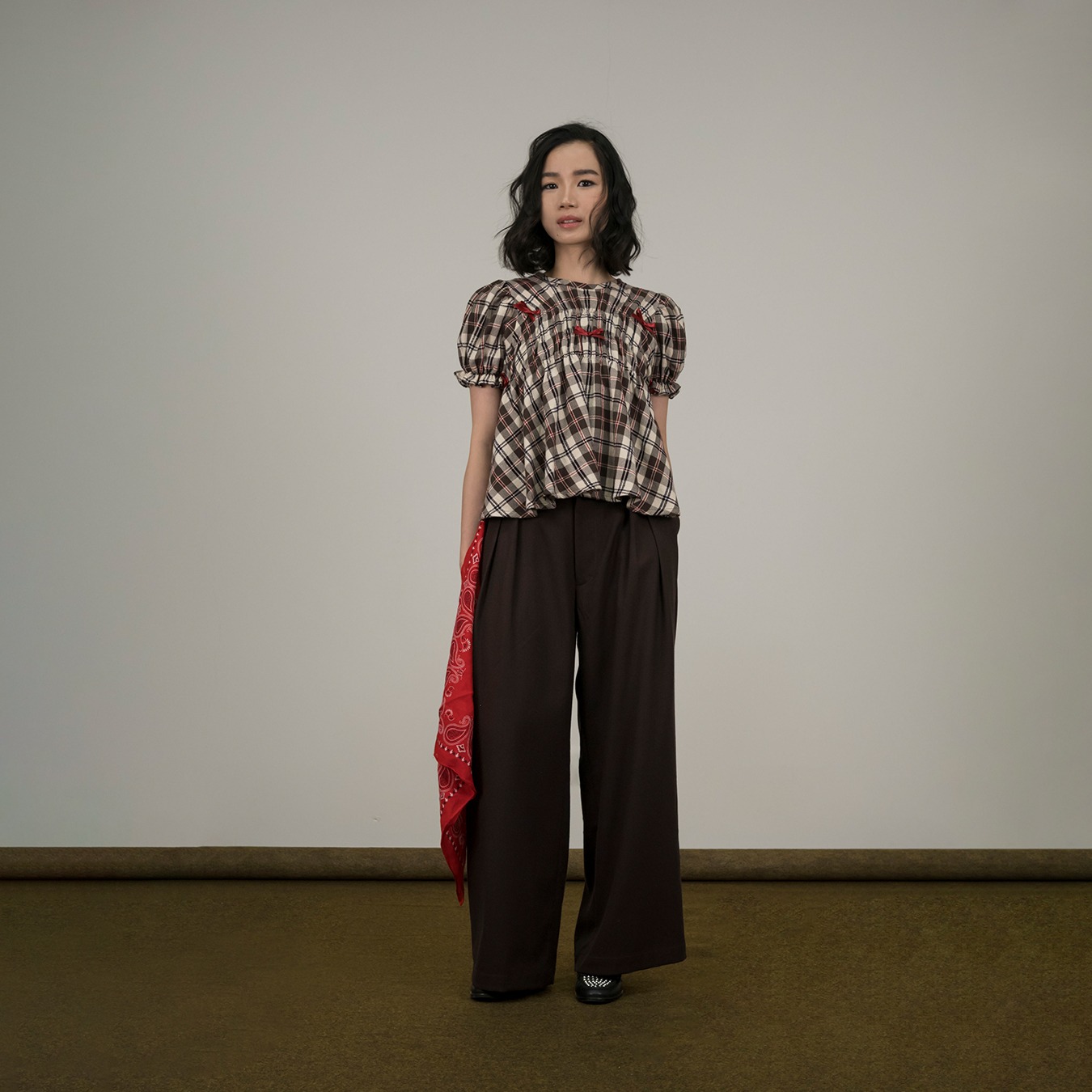 Fluid Pleated Pants in Coffee