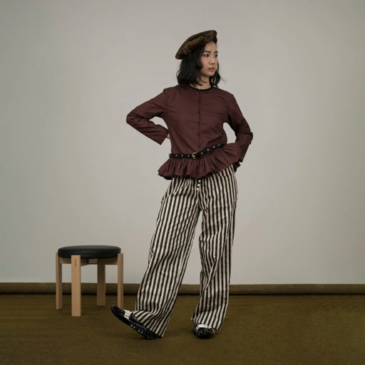 Image of Bordeaux Tutu Shirt with Belt