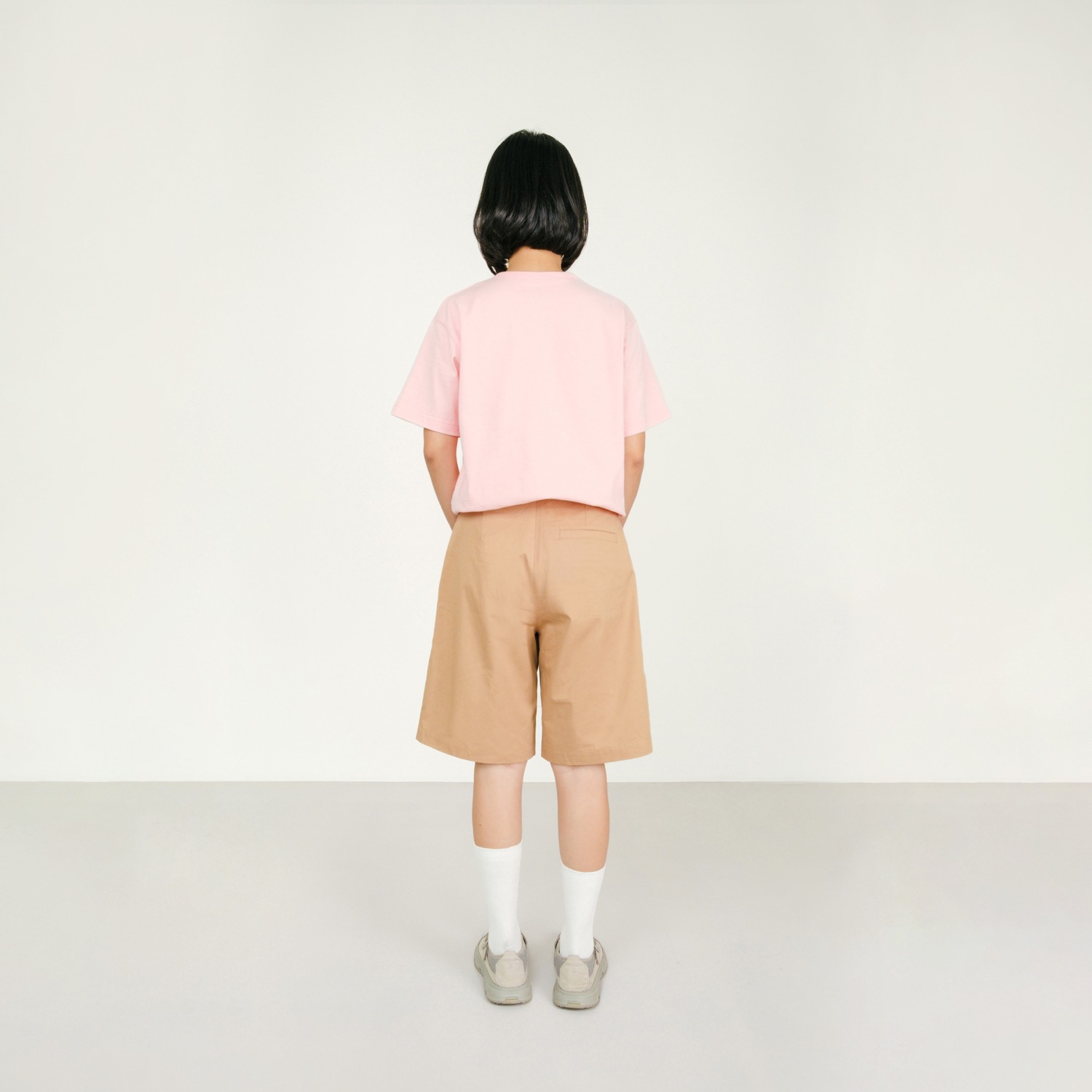 Ribbon Half Pants in Khaki
