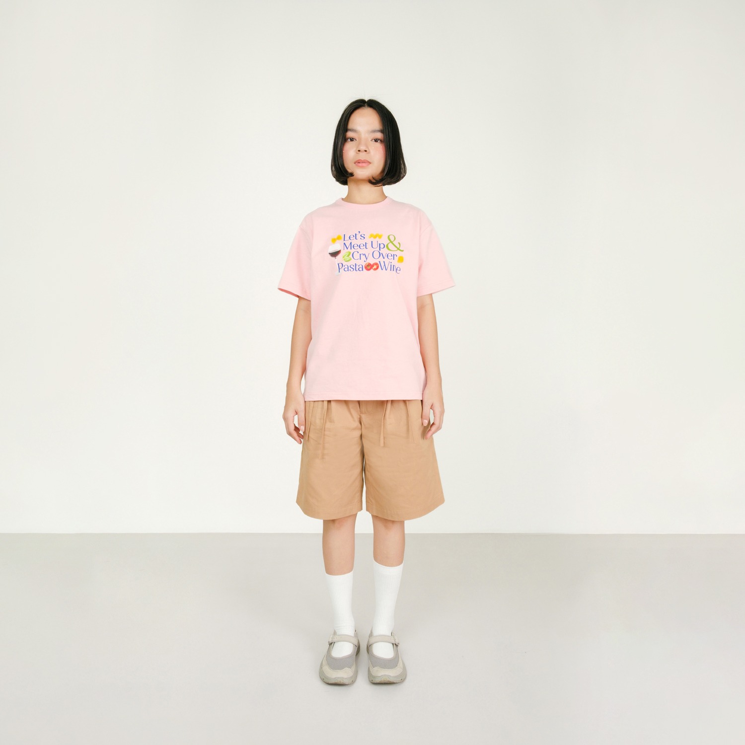 Pasta & Wine Tee in Pink