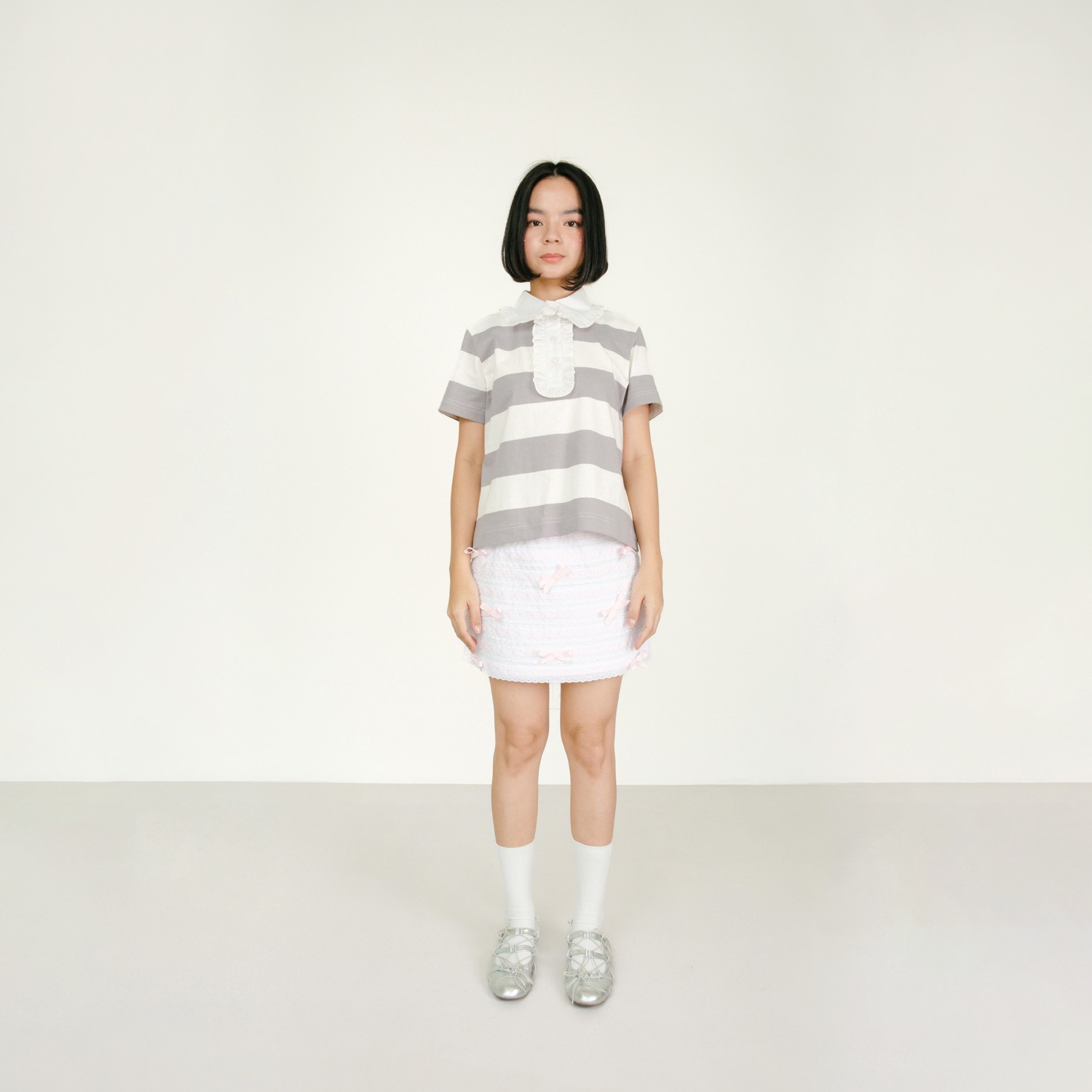 Girl Stripes Short Sleeve Polo