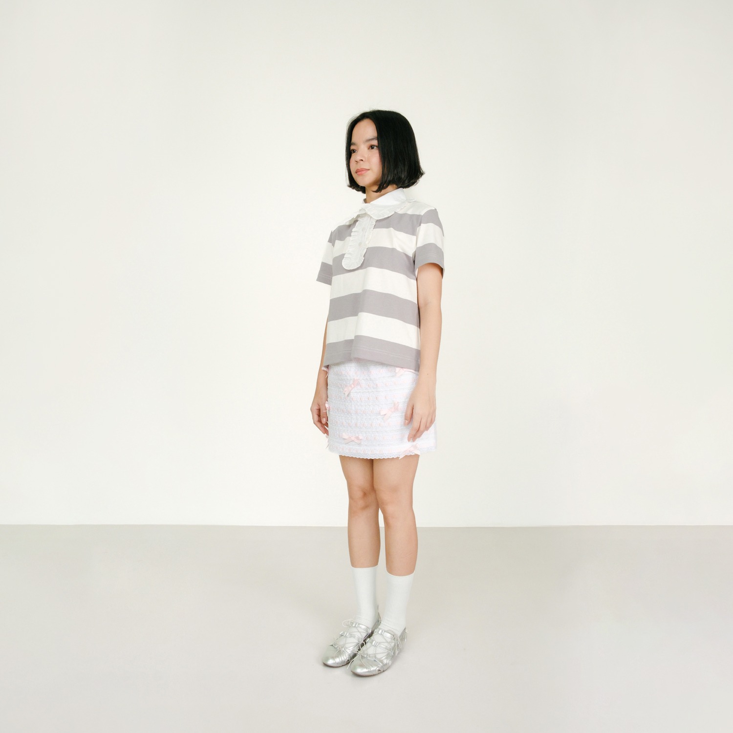 Girl Stripes Short Sleeve Polo