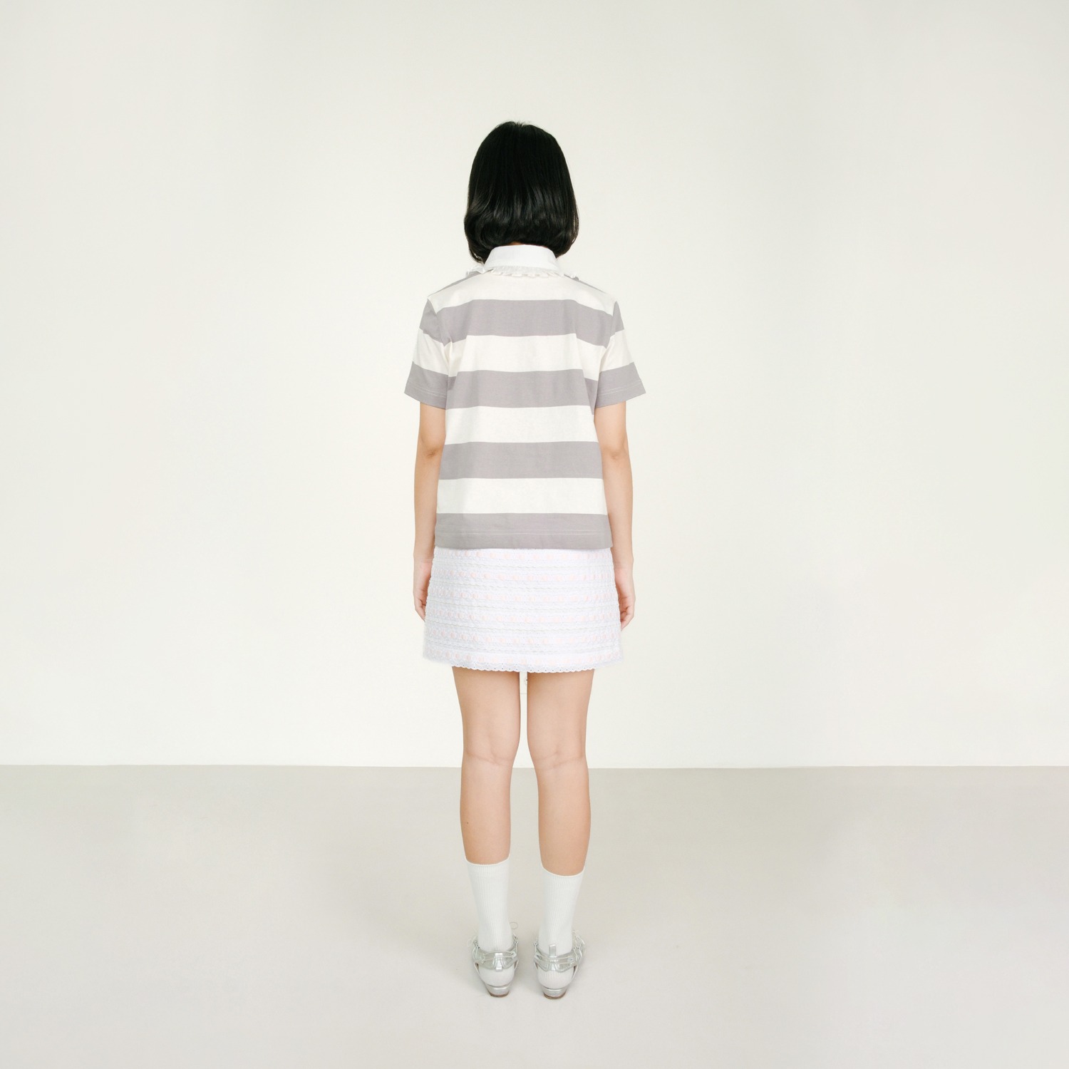 Girl Stripes Short Sleeve Polo