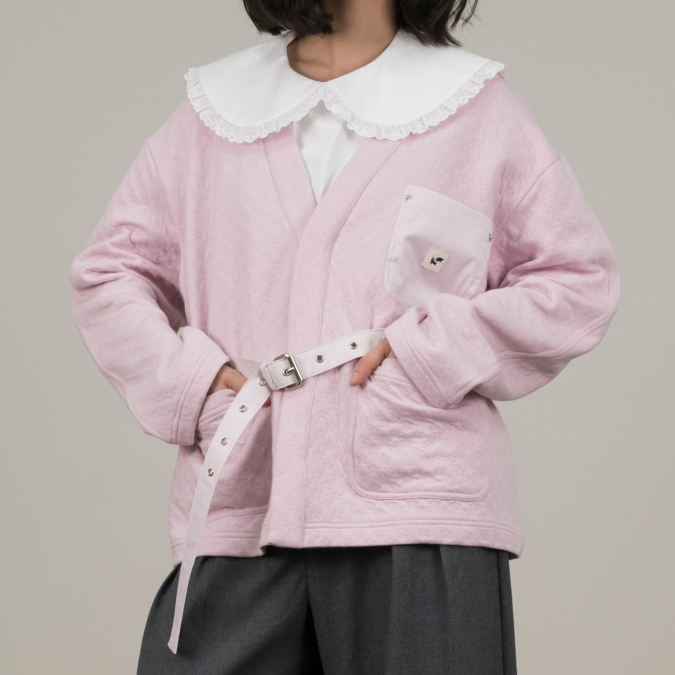 A&O Chore Cardigan in Pink