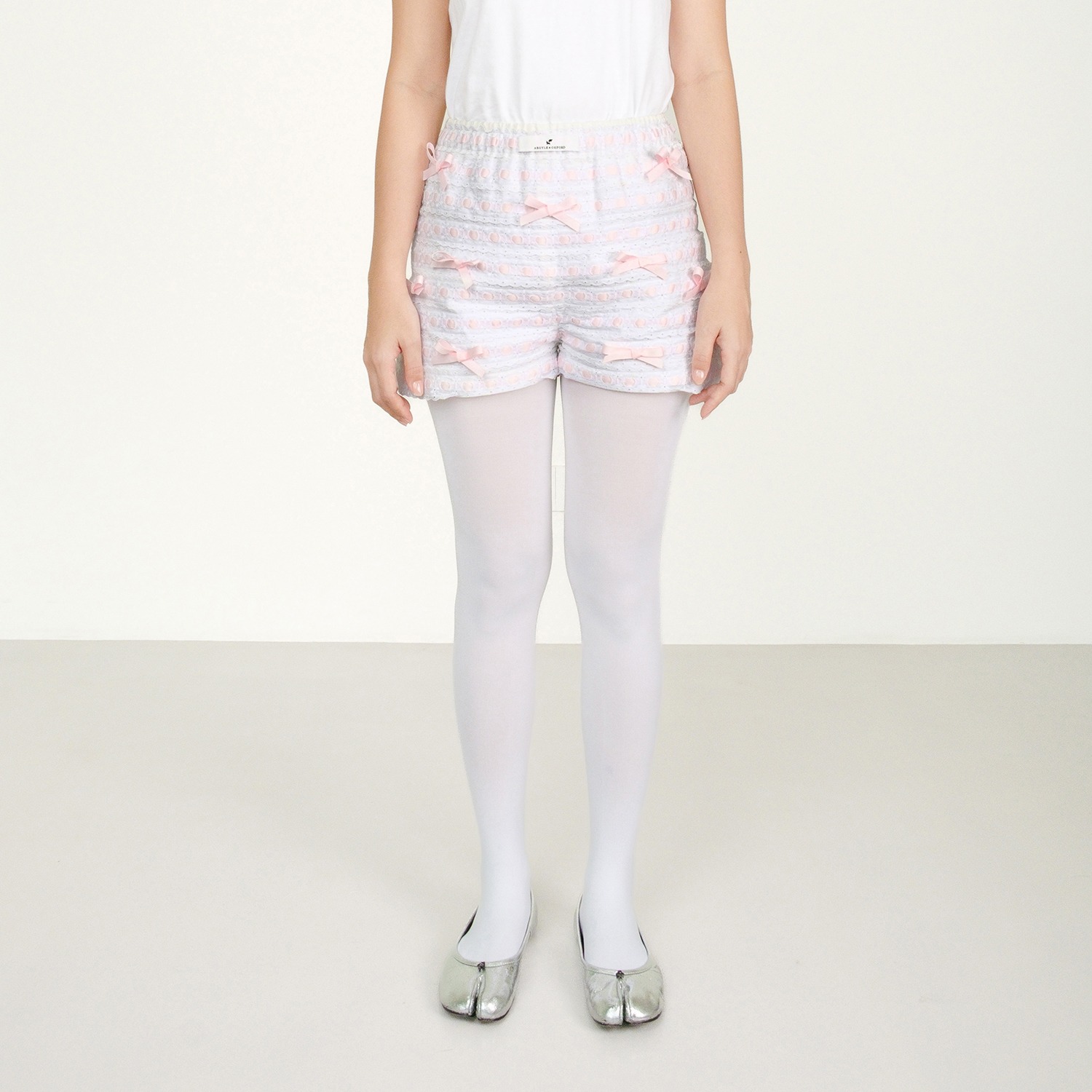 Broderie Pink Ribbon Shorts
