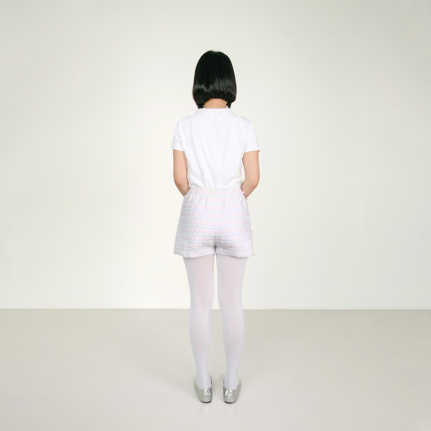 Broderie Pink Ribbon Shorts
