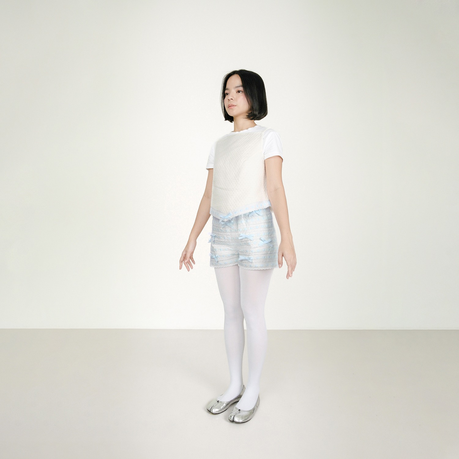 Broderie Blue Ribbon Shorts