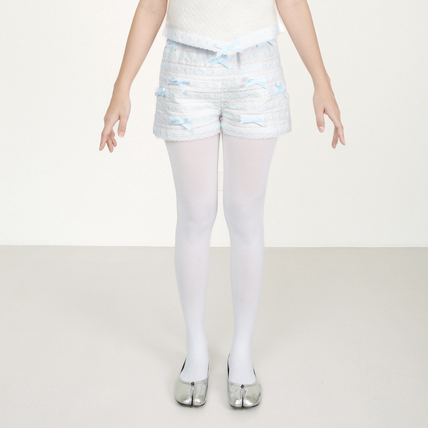Broderie Blue Ribbon Shorts