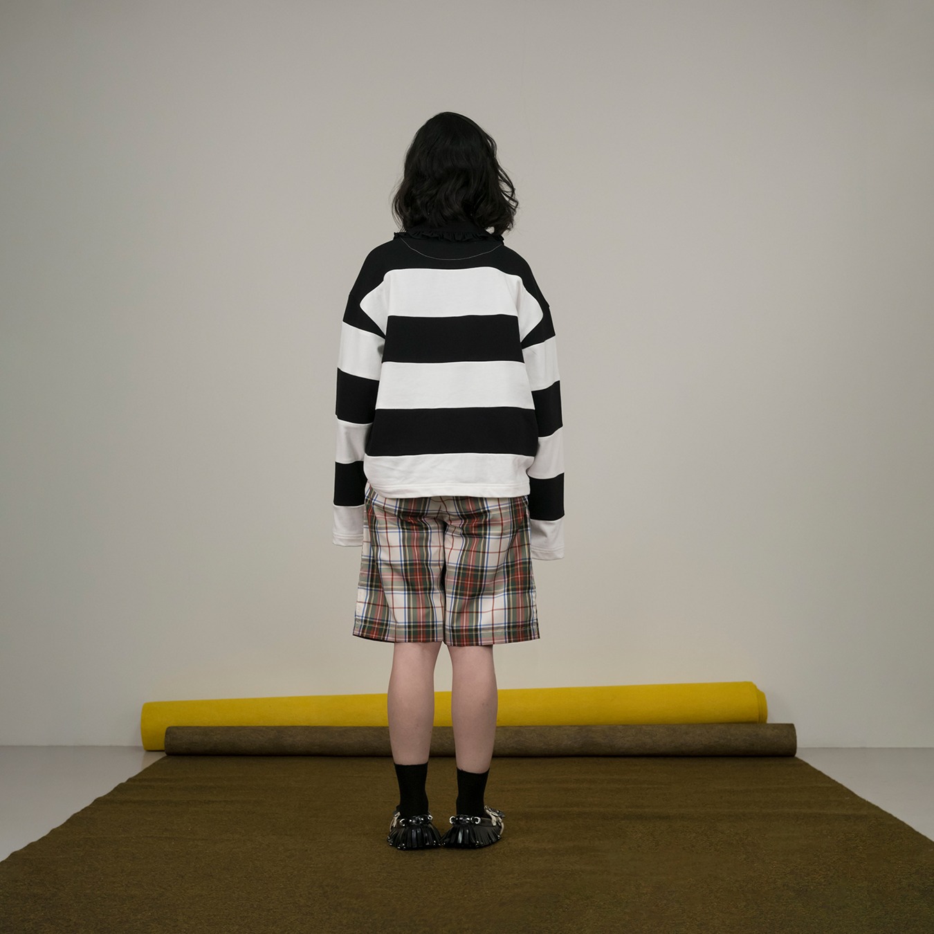 Tartan Half Pants with Belt