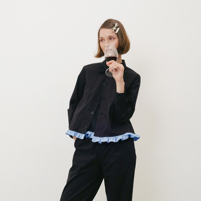 Frill Edge Long Sleeve Shirt