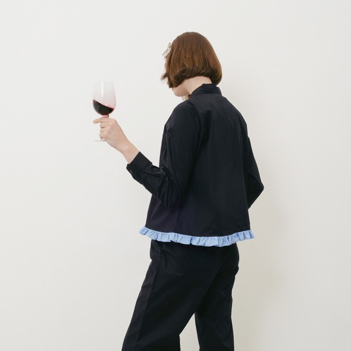 Frill Edge Long Sleeve Shirt