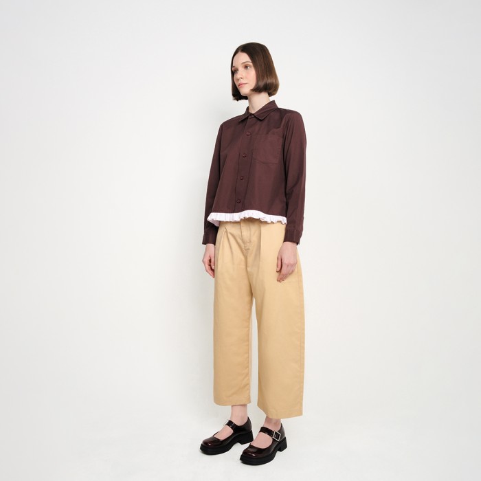 Frill Edge Long Sleeve Shirt