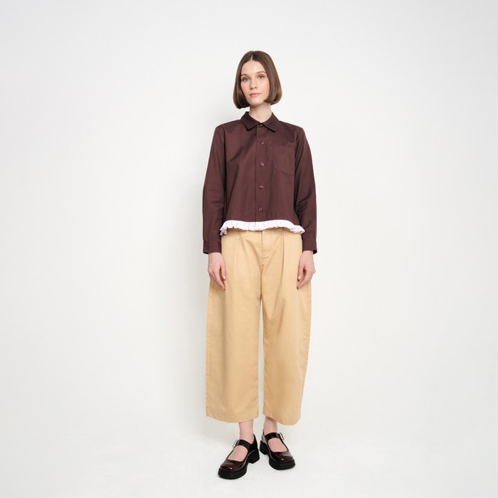 Frill Edge Long Sleeve Shirt