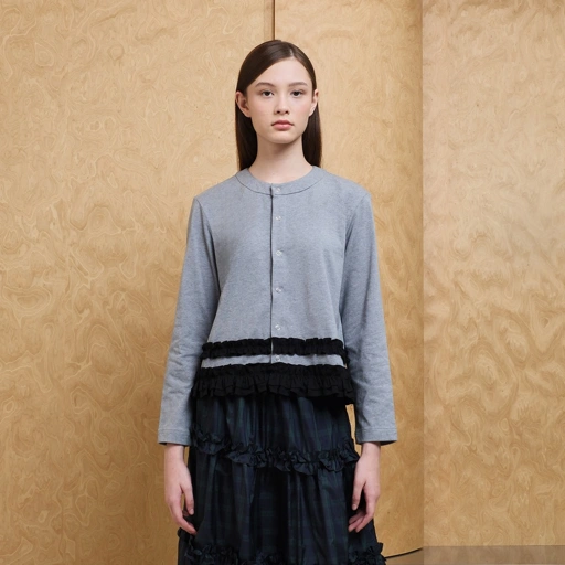 Stacking Frill Cardigan - Grey