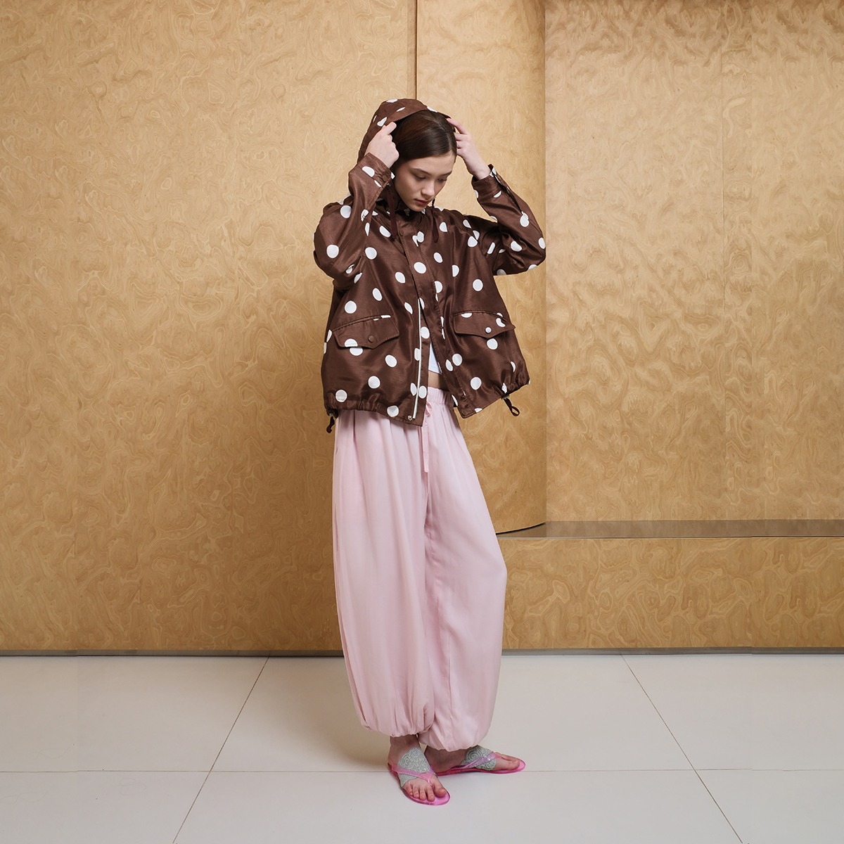 Polkadot Short Parka