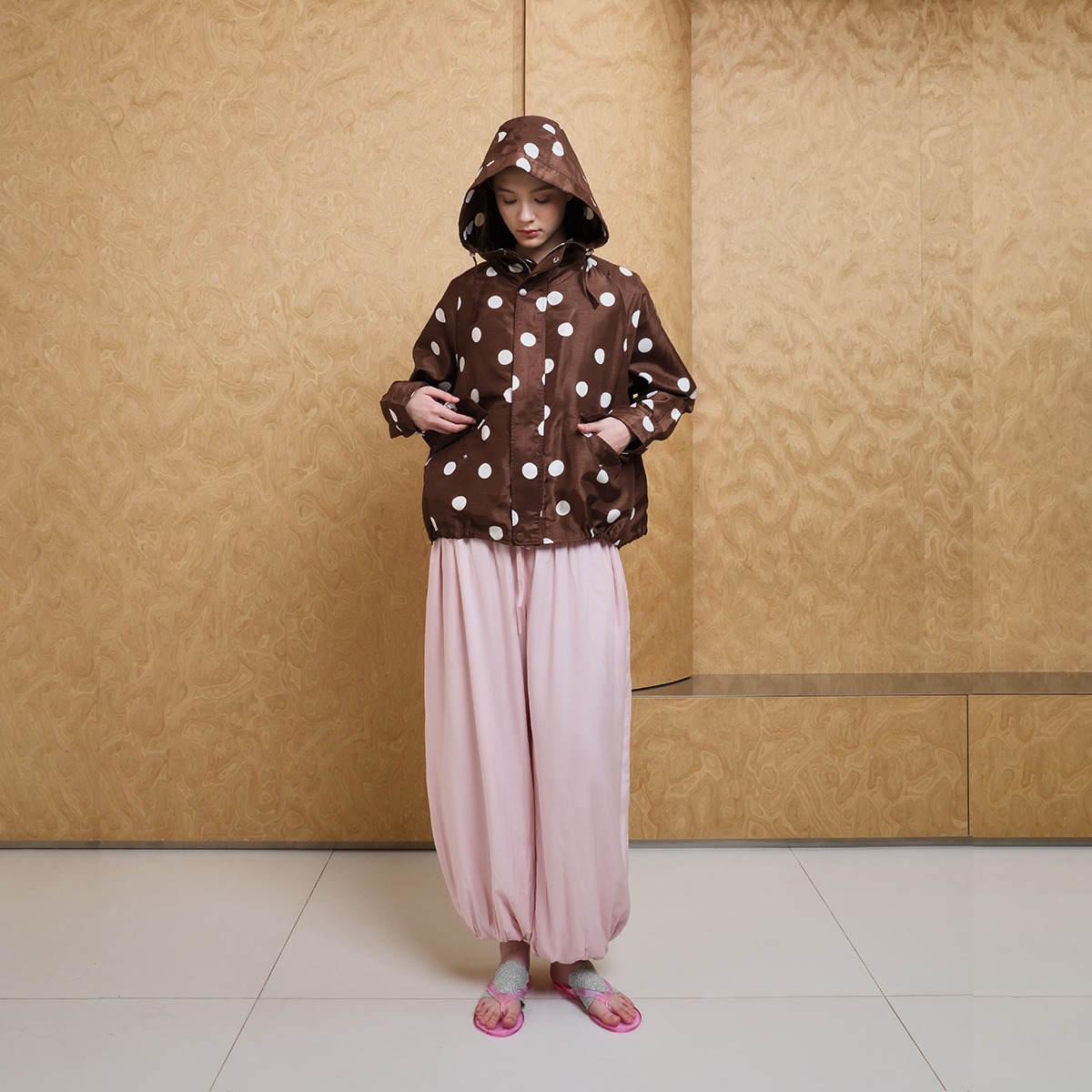 Polkadot Short Parka