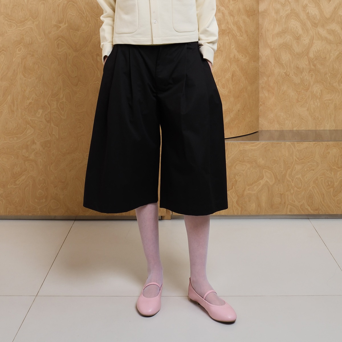 Noir Pleat Culotte