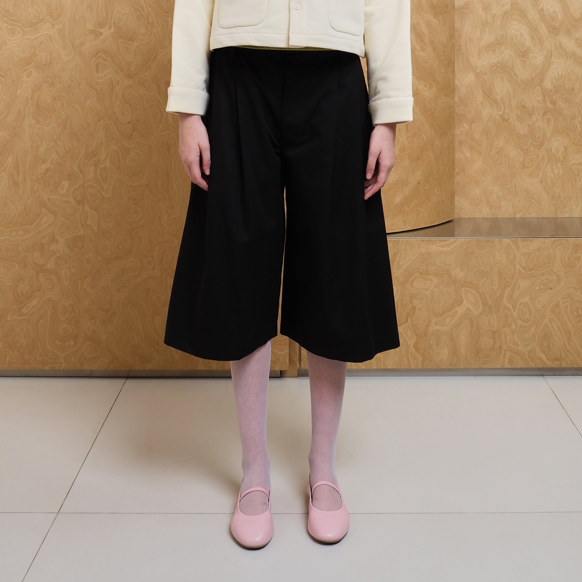 Noir Pleat Culotte